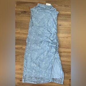 Anthropologie Lace Midi Dress in Soft Blue